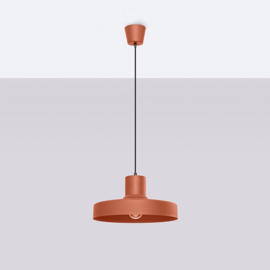 Luster na lanku BILO 1xE27/15W/230V pr. 35 cm oranžová