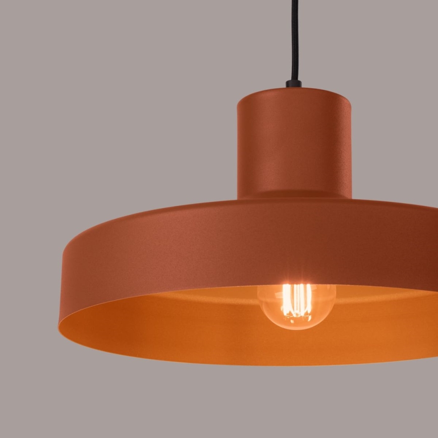 Luster na lanku BILO 1xE27/15W/230V pr. 35 cm oranžová