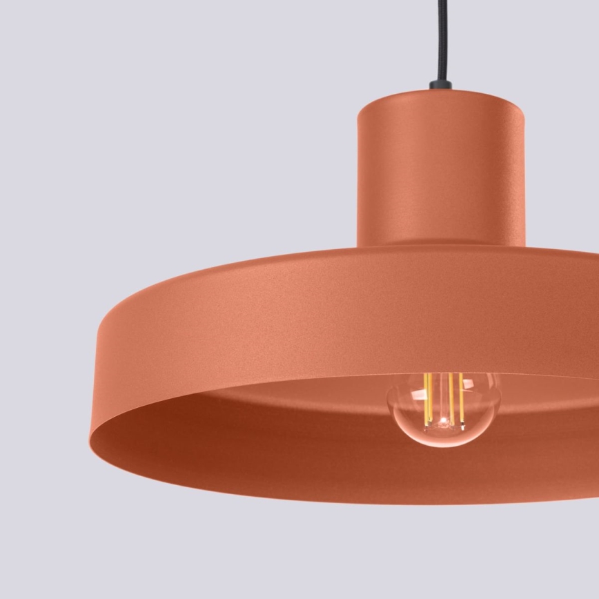 Luster na lanku BILO 1xE27/15W/230V pr. 35 cm oranžová