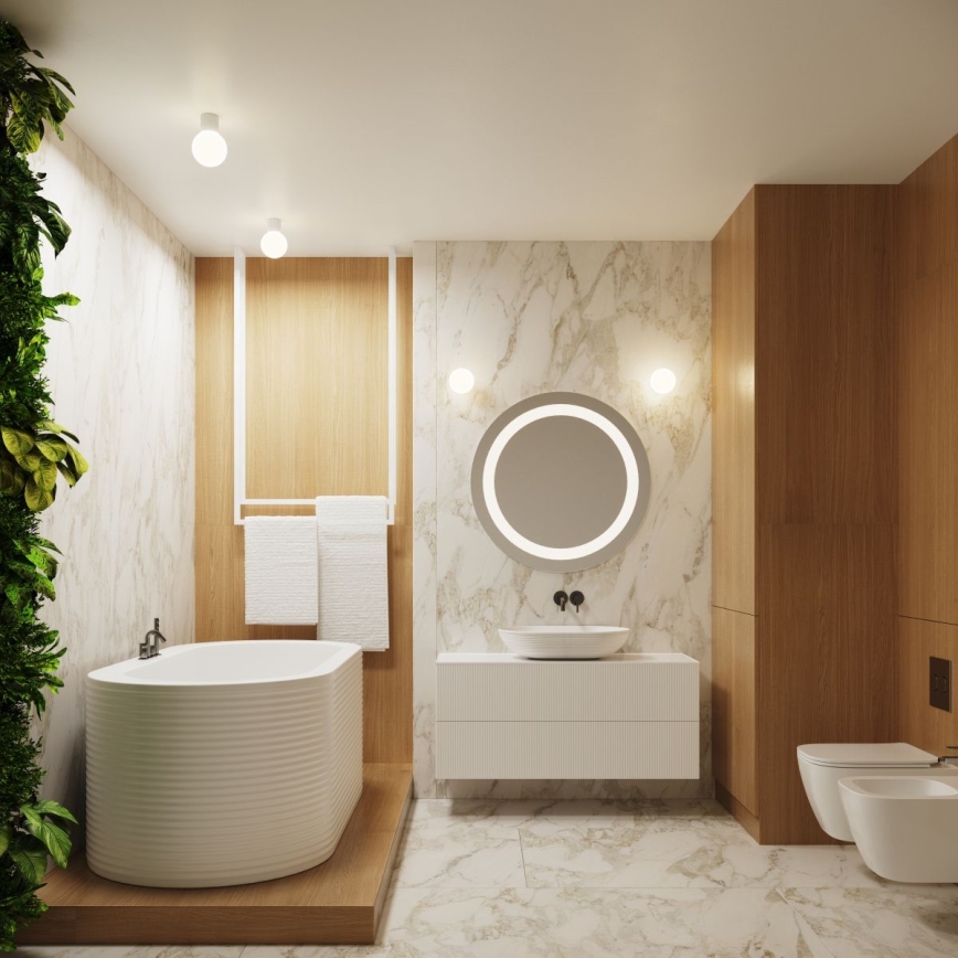 Kúpeľňové stropné svietidlo HALO 1xG9/8W/230V pr. 12 cm IP44 biela