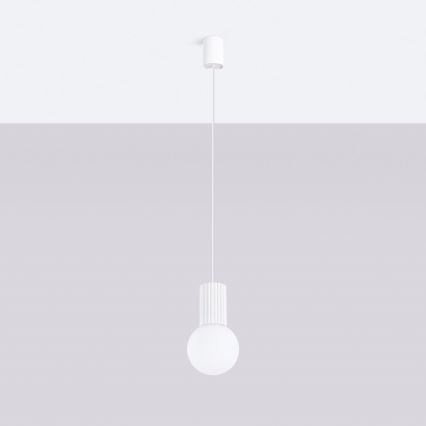Luster na lanku HALO 1xG9/8W/230V pr. 12 cm biela