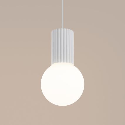 Luster na lanku HALO 1xG9/8W/230V pr. 12 cm biela