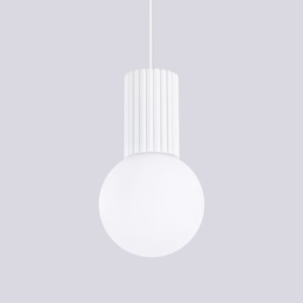 Luster na lanku HALO 1xG9/8W/230V pr. 12 cm biela