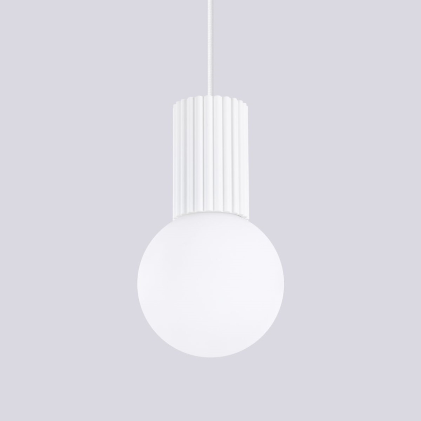 Luster na lanku HALO 1xG9/8W/230V pr. 12 cm biela