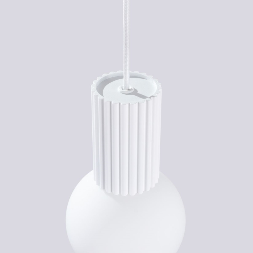 Luster na lanku HALO 1xG9/8W/230V pr. 12 cm biela