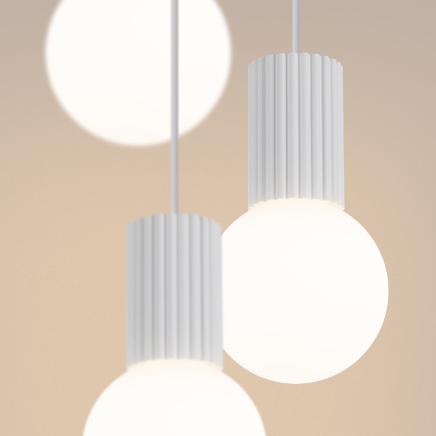 Luster na lanku HALO 3xG9/8W/230V pr. 25 cm biela
