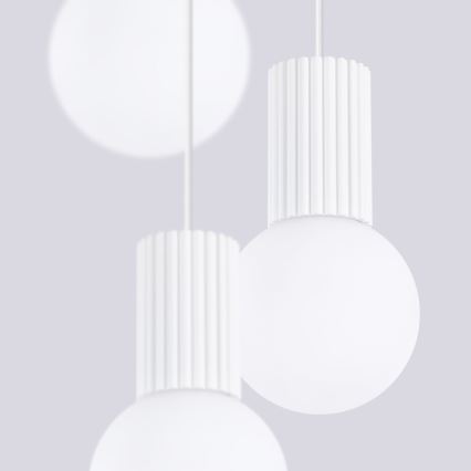 Luster na lanku HALO 3xG9/8W/230V pr. 25 cm biela