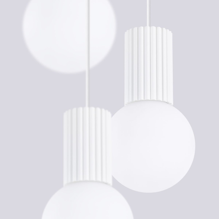 Luster na lanku HALO 3xG9/8W/230V pr. 25 cm biela