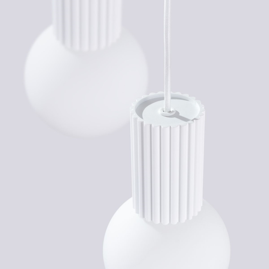 Luster na lanku HALO 3xG9/8W/230V pr. 25 cm biela