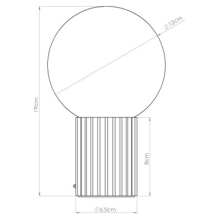 Stolná lampa HALO 1xG9/8W/230V pr. 12 cm biela