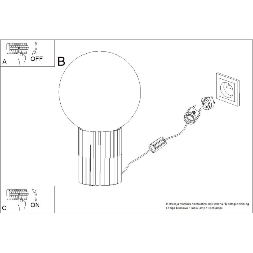 Stolná lampa HALO 1xG9/8W/230V pr. 12 cm biela