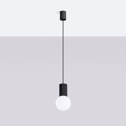 Luster na lanku HALO 1xG9/8W/230V pr. 12 cm čierna
