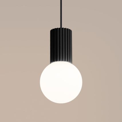 Luster na lanku HALO 1xG9/8W/230V pr. 12 cm čierna