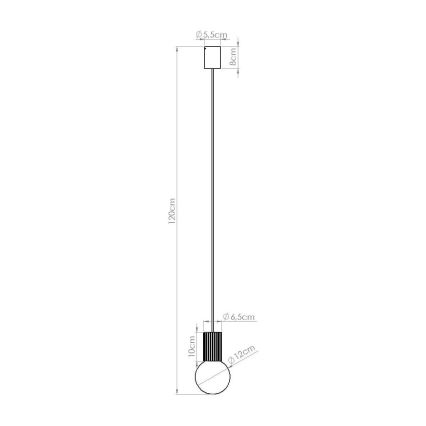 Luster na lanku HALO 1xG9/8W/230V pr. 12 cm čierna