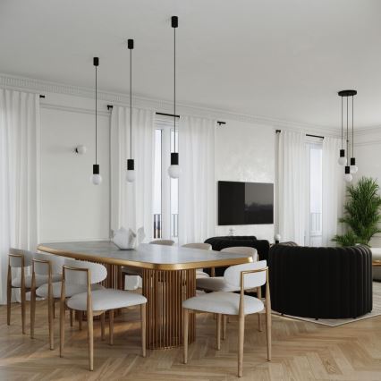 Stolná lampa HALO 1xG9/8W/230V pr. 12 cm čierna