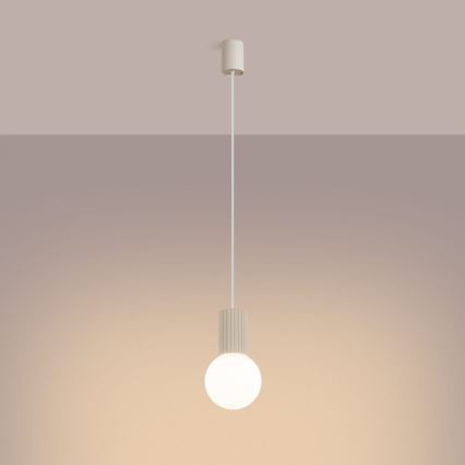 Luster na lanku HALO 1xG9/8W/230V pr. 12 cm krémová