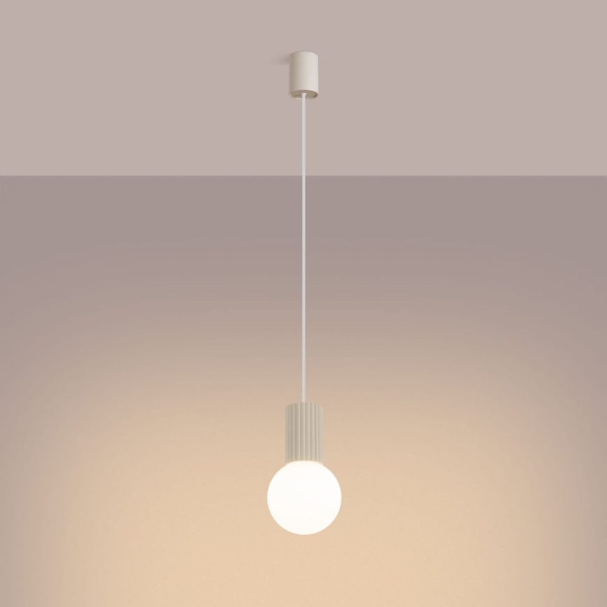 Luster na lanku HALO 1xG9/8W/230V pr. 12 cm krémová