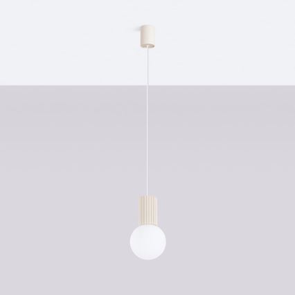 Luster na lanku HALO 1xG9/8W/230V pr. 12 cm krémová