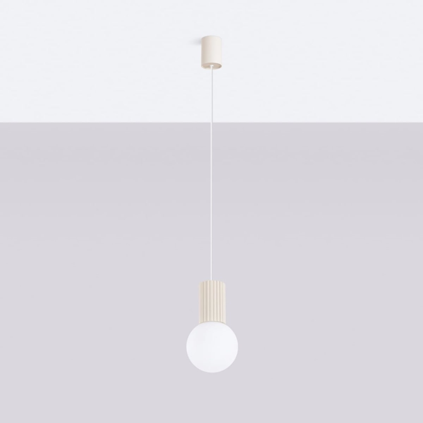 Luster na lanku HALO 1xG9/8W/230V pr. 12 cm krémová