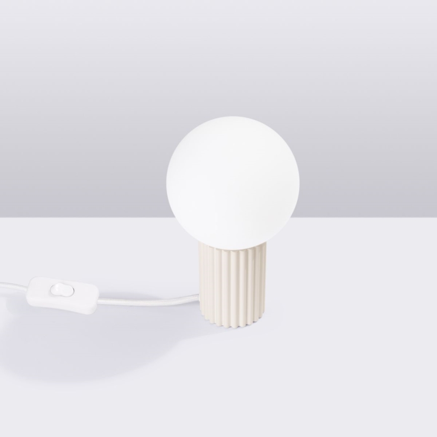Stolná lampa HALO 1xG9/8W/230V pr. 12 cm krémová