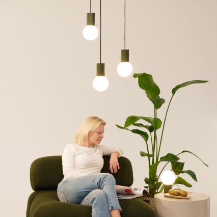 Luster na lanku HALO 1xG9/8W/230V pr. 12 cm zelená