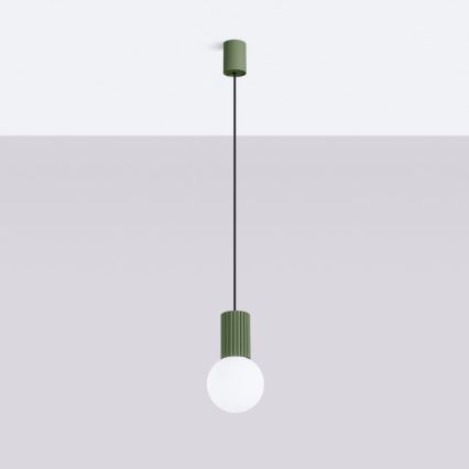 Luster na lanku HALO 1xG9/8W/230V pr. 12 cm zelená