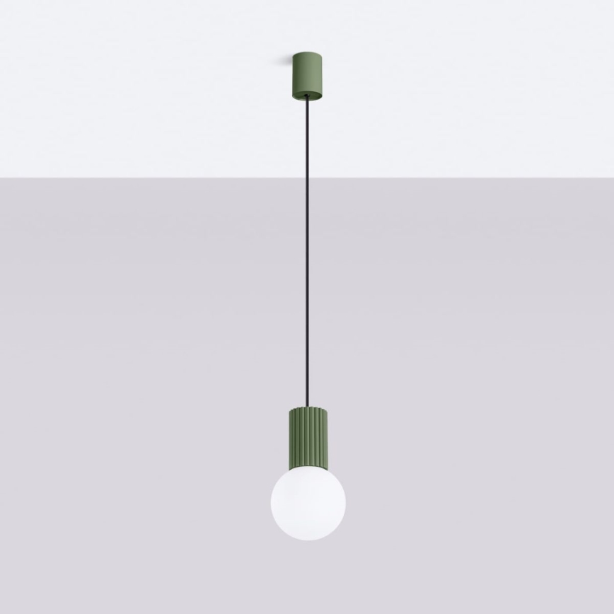 Luster na lanku HALO 1xG9/8W/230V pr. 12 cm zelená