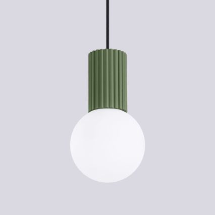Luster na lanku HALO 1xG9/8W/230V pr. 12 cm zelená