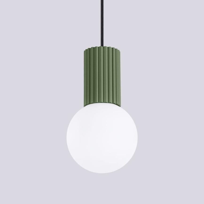 Luster na lanku HALO 1xG9/8W/230V pr. 12 cm zelená