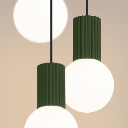 Luster na lanku HALO 3xG9/8W/230V pr. 25 cm zelená