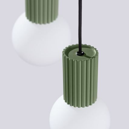 Luster na lanku HALO 3xG9/8W/230V pr. 25 cm zelená