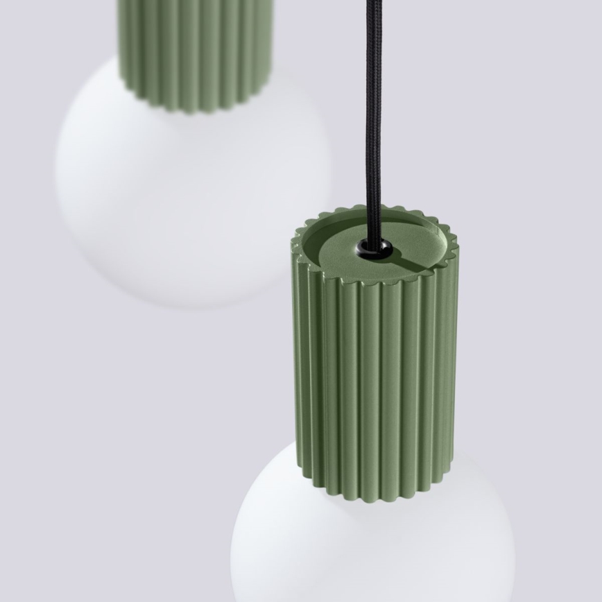 Luster na lanku HALO 3xG9/8W/230V pr. 25 cm zelená