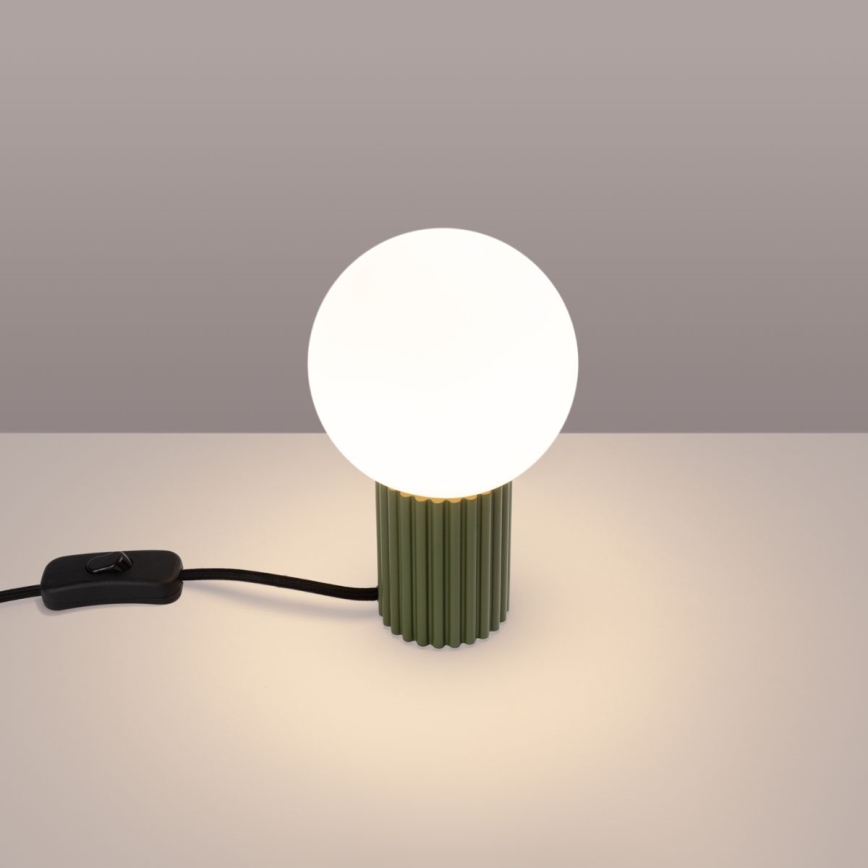 Stolná lampa HALO 1xG9/8W/230V pr. 12 cm zelená