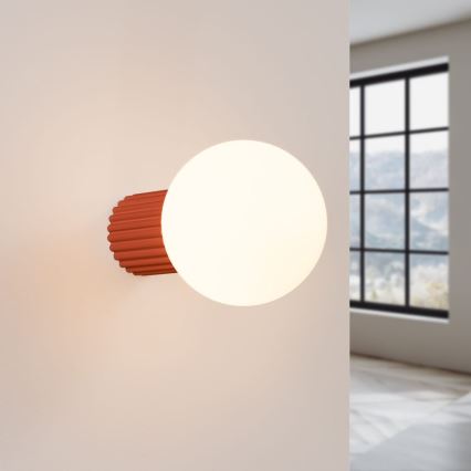 Kúpeľňové nástenné svietidlo HALO 1xG9/8W/230V pr. 12 cm IP44 oranžová
