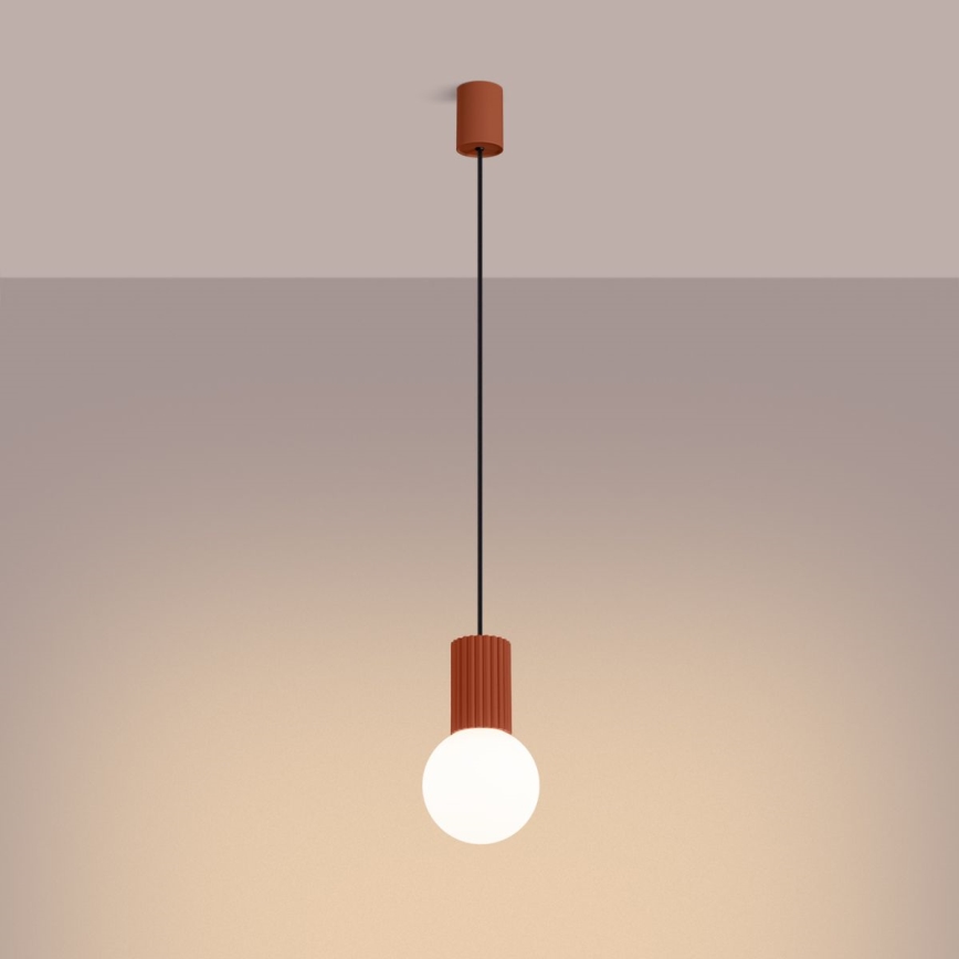 Luster na lanku HALO 1xG9/8W/230V pr. 12 cm oranžová
