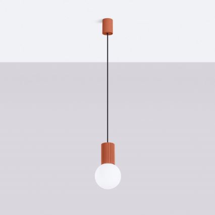 Luster na lanku HALO 1xG9/8W/230V pr. 12 cm oranžová