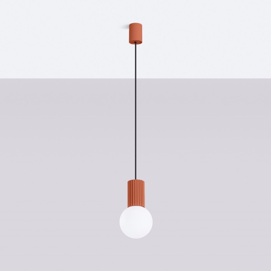 Luster na lanku HALO 1xG9/8W/230V pr. 12 cm oranžová