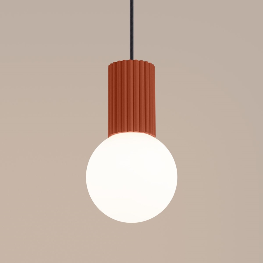 Luster na lanku HALO 1xG9/8W/230V pr. 12 cm oranžová
