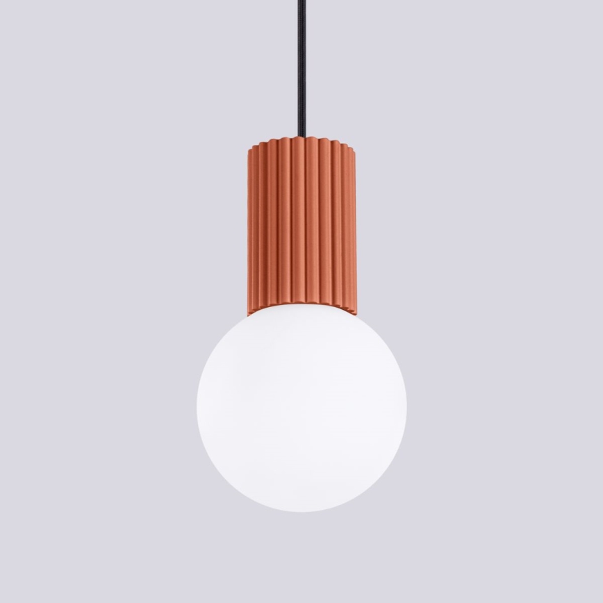 Luster na lanku HALO 1xG9/8W/230V pr. 12 cm oranžová