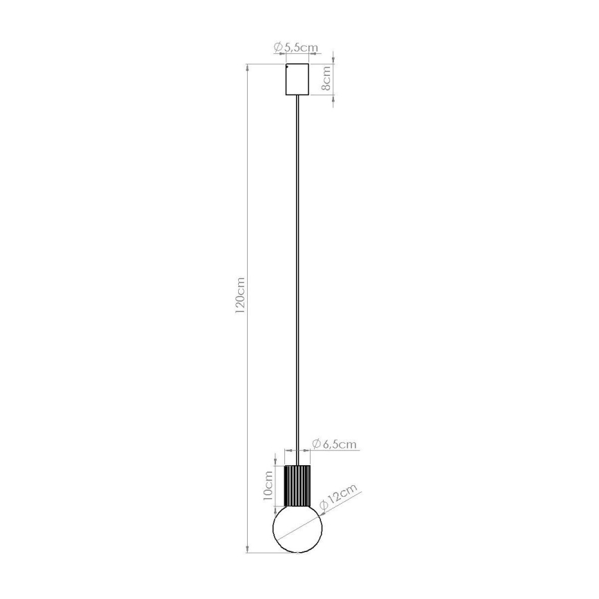 Luster na lanku HALO 1xG9/8W/230V pr. 12 cm oranžová