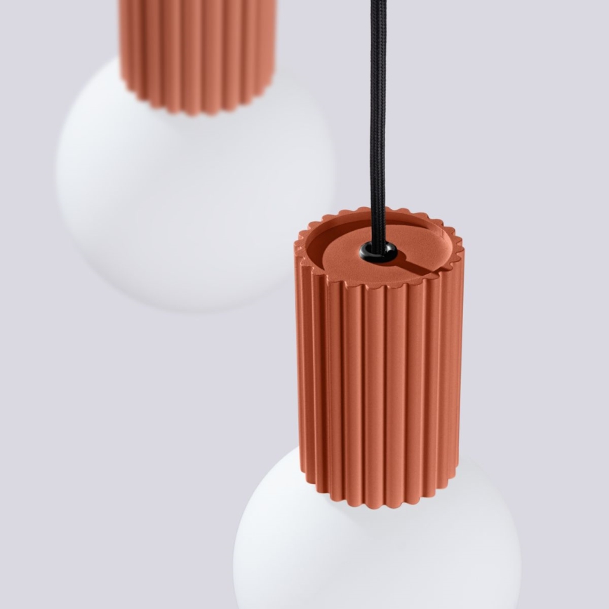 Luster na lanku HALO 3xG9/8W/230V pr. 25 cm oranžová