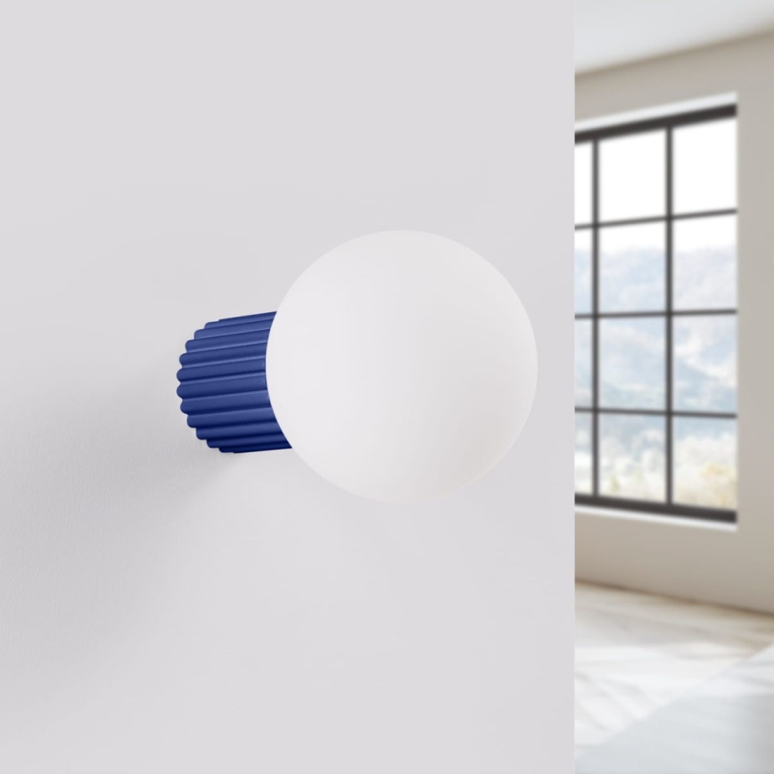 Kúpeľňové nástenné svietidlo HALO 1xG9/8W/230V pr. 12 cm IP44 modrá