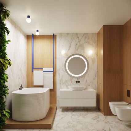 Kúpeľňové stropné svietidlo HALO 1xG9/8W/230V pr. 12 cm IP44 modrá