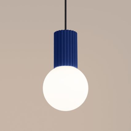 Luster na lanku HALO 1xG9/8W/230V pr. 12 cm modrá