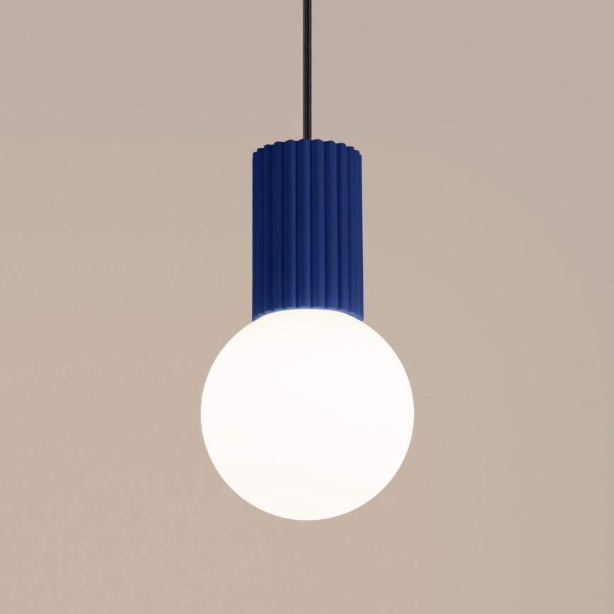 Luster na lanku HALO 1xG9/8W/230V pr. 12 cm modrá