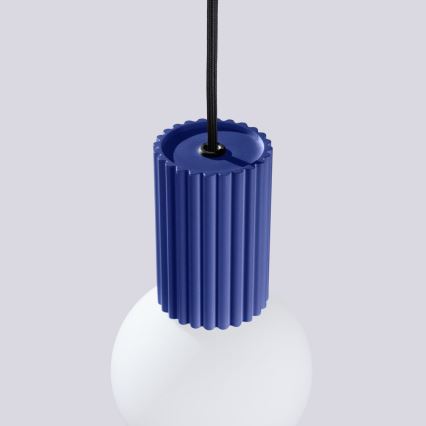 Luster na lanku HALO 1xG9/8W/230V pr. 12 cm modrá
