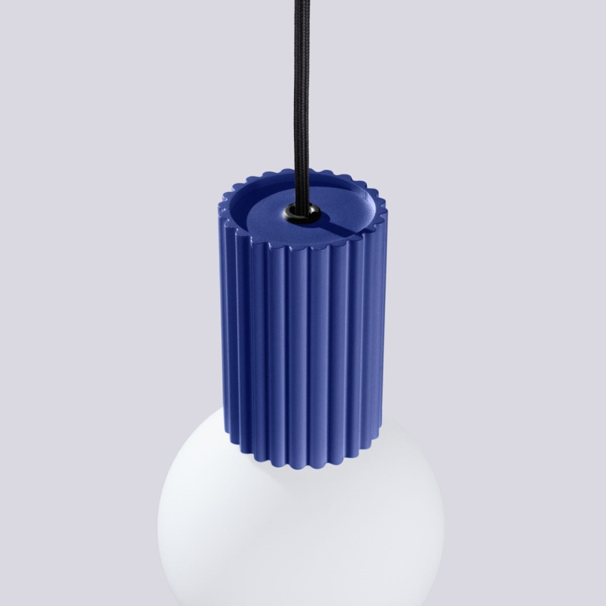 Luster na lanku HALO 1xG9/8W/230V pr. 12 cm modrá