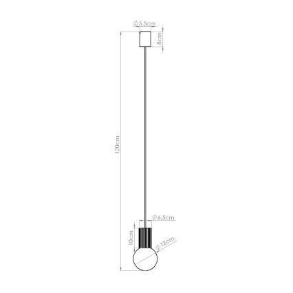 Luster na lanku HALO 1xG9/8W/230V pr. 12 cm modrá