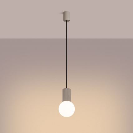 Luster na lanku HALO 1xG9/8W/230V pr. 12 cm béžová