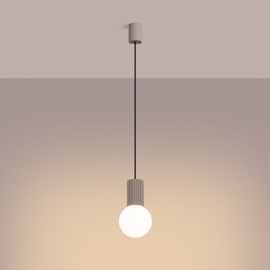 Luster na lanku HALO 1xG9/8W/230V pr. 12 cm béžová